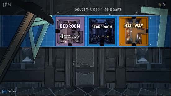 Best puzzle games: a set of three room blueprints.