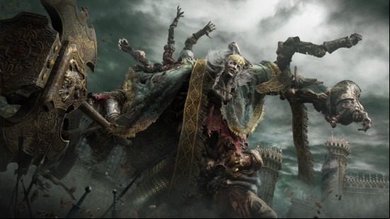 Elden Ring movie release date estimate: a huge, hideous huamoid creature with dozens of gnarled arms.